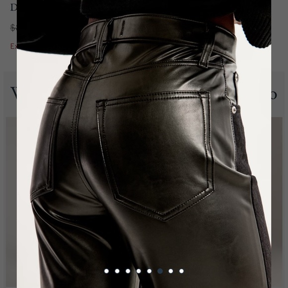 Abercrombie & Fitch The 90’s Straight Ultra High Rise Jean & Leather - Picture 7 of 11